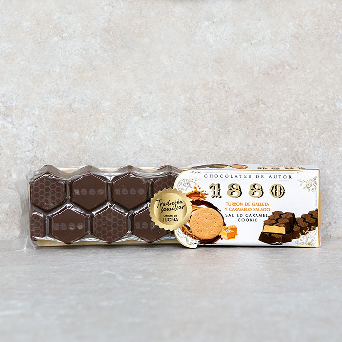 1880 Cookie and Salted Caramel Turron 200g